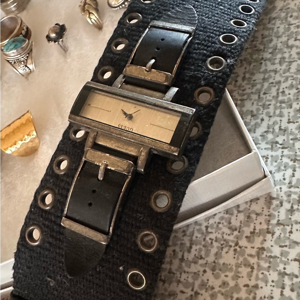 Guess Black and Silver Women's Watch